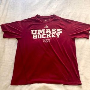 UMass Mens Adidas ClimaLite  Hockey T Shirt
